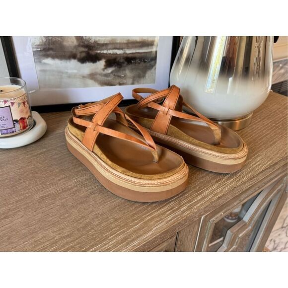 ISABEL MARANT Esely Platform Sandals in Brown Size 37  (7) - Picture 1 of 11
